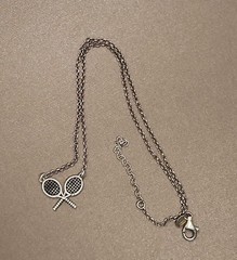Vintage Dyadema Italy 925 Tennis Pendant Necklace 16″ To 17.75″ VGUC