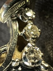 Girard Perregaux Vintage 14k Solid White Gold & 6 Diamonds Ladies Cocktail Watch