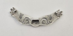 VTG Sterling Silver Zealandia Winged Gemstone Fossil Slide Pendant 925 – 11.7g