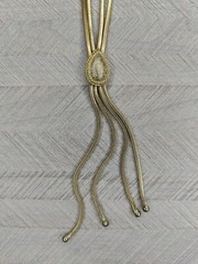Signed Francois Necklace Pendant Gold Tone Finish 15″ Two Strand Vintage PB