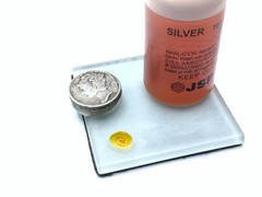 VINTAGE 1941 900 COIN SILVER MERCURY DIME COIN SINGLE BUTTON COVER