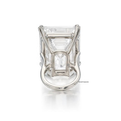 Emerald Cut Diamond White 100.CT Cubic Zirconia 925 Sterling Silver Women’s Ring