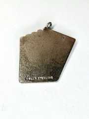 Wells Sterling Silver Enamel Royal Flush Cards Dangle Charm