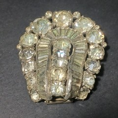 Pair Eisenberg Original Brooch Fur Clip (2) Large Vintage Jewelry Brooches