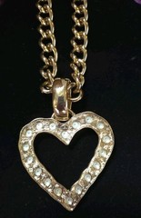Vtg 1980s BIJOUX GIVENCHY Pearl Heart Necklace & NWT Clip-On Earrings Set