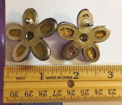 Adorable! “Jelly Bean” Look Hot Pink and Lavender ACRYLIC Flower 1.5″ Earrings!