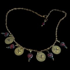 Vintage 1950’s NYC Subway Transit Token Romantic Charm Necklace