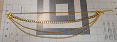 Vintage Monet Gold Tone Multi Strand Statement Necklace Adjustable Collar Bib