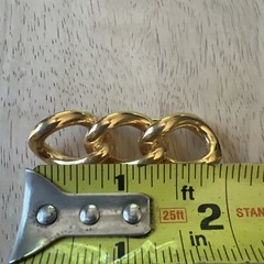 Vintage Gold Tone Chain-Link Brooch Pin