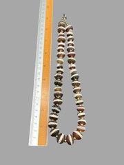 Tibetan Nepal Etched Agate Beads Lot,single Line Agate Decorated Necklace 1900