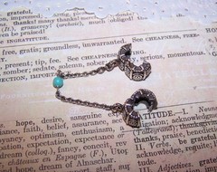 PANDORA Sterling Silver Safety Chain – Dreamer with Turquoise Bead 790583