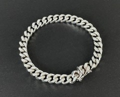 VINTAGE UNOAERRE ITALIAN STERLING SILVER CURB LINK BRACELET CHUNKY MENS UNISEX