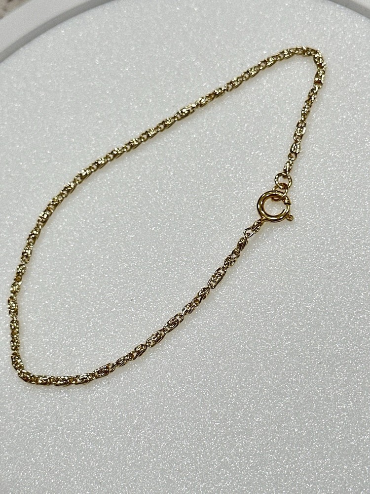 Vintage BYZANTINE 1/20 14k gold filled dainty thin light bracelet 9.5 inches