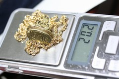 Victorian 1890’s Seal Pendant Initial HY Solid 10K Gold 2.5 MM Rope Necklace 18″