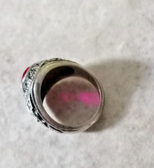 1969 Chaffee School Red Devils Class Ring Sterling Silver Red Stone size 9.75-10