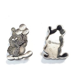 Vintage Torino Pewter Silver Tone Trinket Box Brooch And Earring Stud Set
