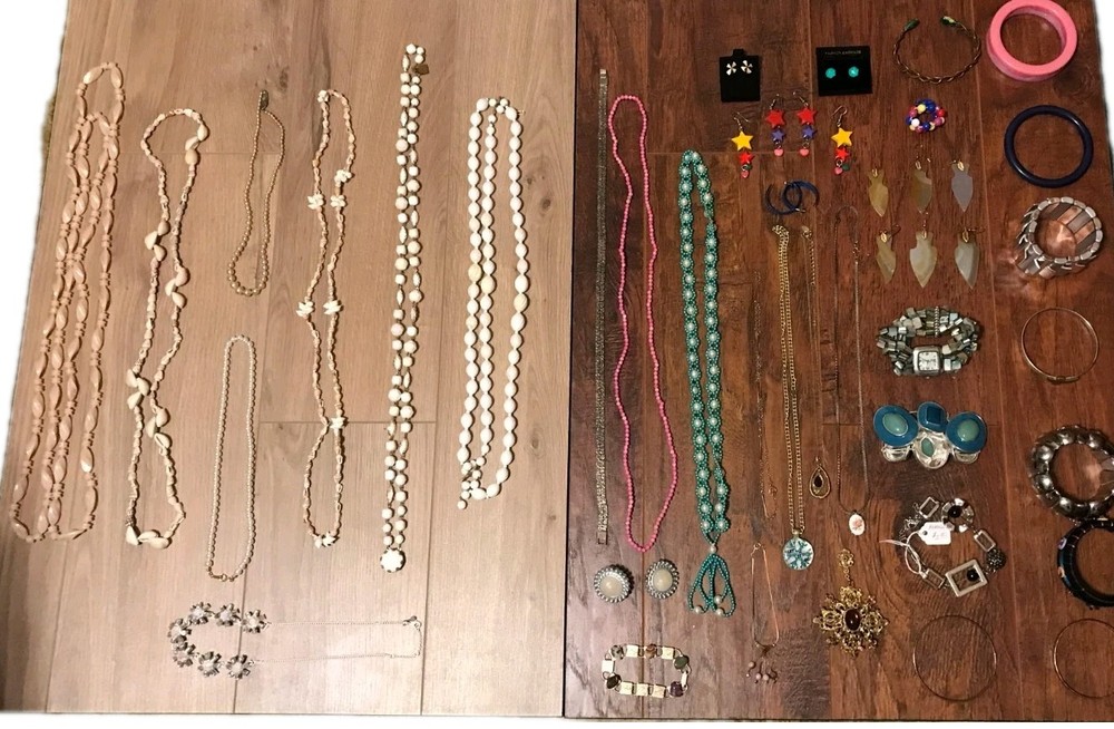 Large Varied Costume And Silver Jelwery Lot Of 45 Peices