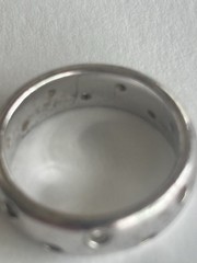 Vintage SW 925 CZ Sterling Silver Band Ring Flush Set CZ Size 10.5 11 Unisex