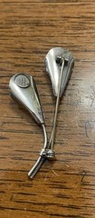 J TOSTRUP ENAMEL STERLING SILVER CALLA LILY BROOCH
