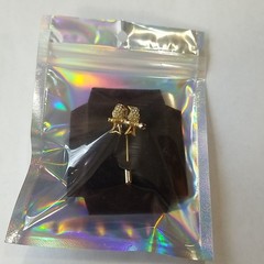 Crystal Lovebirds Pin on a Gold Tone Branch Push Pin Vintage 1990’s EUC
