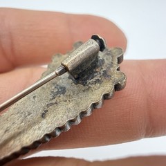 Antique Shooting Star Brooch Trombone Clasp Clear Crystal Read
