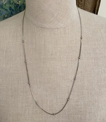 VINTAGE MEDICI SILVER TONE CHAIN NECKLACE
