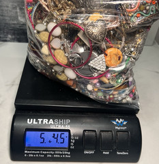 5 LB Junk Drawer Jewelry Lot Stuff Wear Repair Harvest vtg-now etc AS IS scrap Q