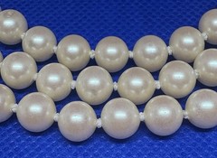 Antique 8 mm Sweetwater Pearls Silver 835 Necklace 29.5 Inches GERMANY vintage