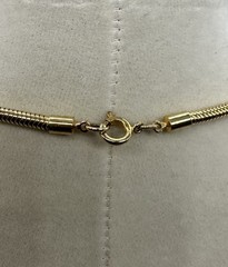 Vintage Odd Fellows Necklace Modernist Pendant Gold Tone Snake Chain Rare 20”