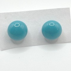 Vintage Blue Earring Bundle 3 Pairs Enamel Hoops Studs Abstract Ceramic Discs