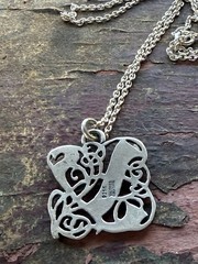 Valdres solvsmie sterling silver viking Pendant Necklace Norway vtg 602