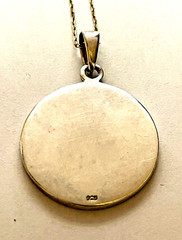 Sterling Silver and Gilt Gold Token Of Morndinsamman Celtic Pendant Necklace