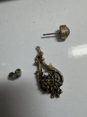 1974 Sarah Coventry Contessa Earrings Faux Opal and Peridot
