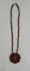 Vtg 1950’s Seed Bead 13″ Medaillion Sunburst Necklace African