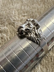 Vintage Lion Head Ring Sterling Silver King of The Jungle Brutalist Size 11.75