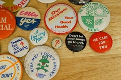Vintage Pinback Buttons Just Say No American Cancer Society Stop Smoking Health