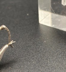 Vintage 925 sterling silver textured hoop earrings Everyday Wear