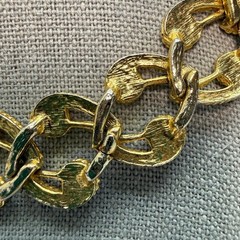 Etruscan Revival Vintage Gold Tone Choker Necklace 17″ Filigree Swirls Statement