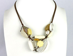 Retired Vintage Silpada Sterling Silver 925 Mixed Stone & Carved Flower Necklace