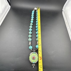 Beautiful Turquoise Necklace With A Beautiful Vintage Pendant
