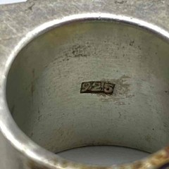 Crenshaw Vintage Sterling Silver 925 Mother of Pearl Statement Ring Sz 5.5