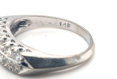 Art Deco Diamond 2 Row Wedding Band Anniversary Ring .50ct Original 1940’s 14K
