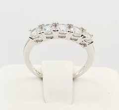 Art Deco Style Round 1.5Ct Lab Created Diamond 925 Silver Wedding Band Ring