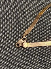 Vintage SOLID 14KT Gold Stamped 7″ Bracelet 2.4 Grams Herring Bone New Old Stock