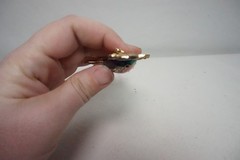 Large Vintage Figural Bird of Paradise Peacock Enamel Rhinestone 5″ Brooch Pin