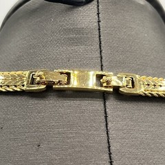 VTG Monte Square Geometric Gold Tone Chain Necklace With Clasp Extender