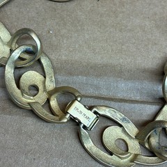 Vintage Signed Erwin Pearl Gold Tone necklace , Kelly Waters