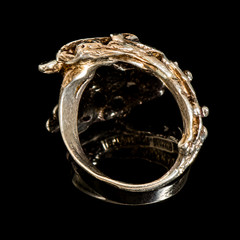 Ragnar Skalstad Norway Design 151 Sterling Silver Sculptural Ring Size 8.5 Adj.