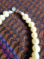 VINTAGE 8.5IN FRESHWATER PEARL BRACELET SILVER TONED CLASP