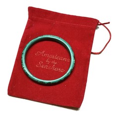 Vintage Antique Malachite Stone Gemstone Jade Green Handmade Bangle Bracelet